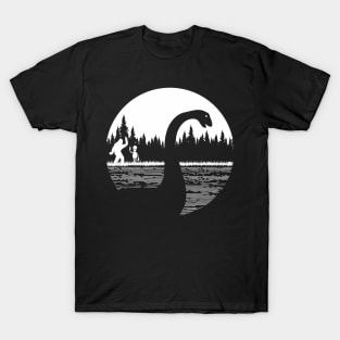 Loch Ness Monster Bigfoot and alien T-Shirt